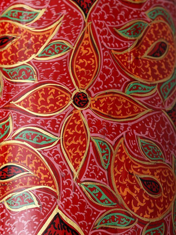 Exotic India 10" Hand-Painted Papier Mache Bangle Box 