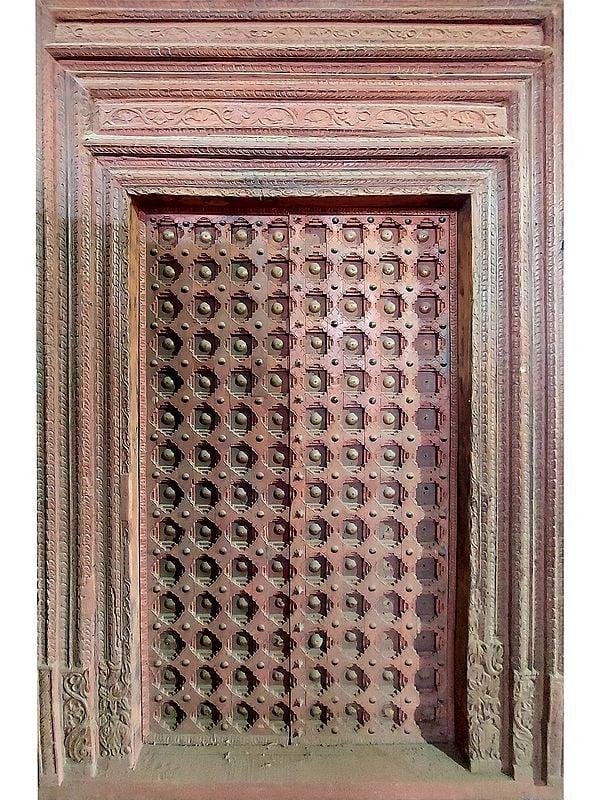 exotic india 100" Large Designer Traditional Wood Main Door For Home
