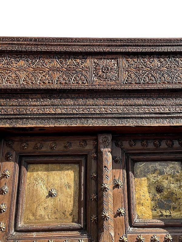 Exotic India 103" Large Wood Front Door | Jodhpuri Wood Door 