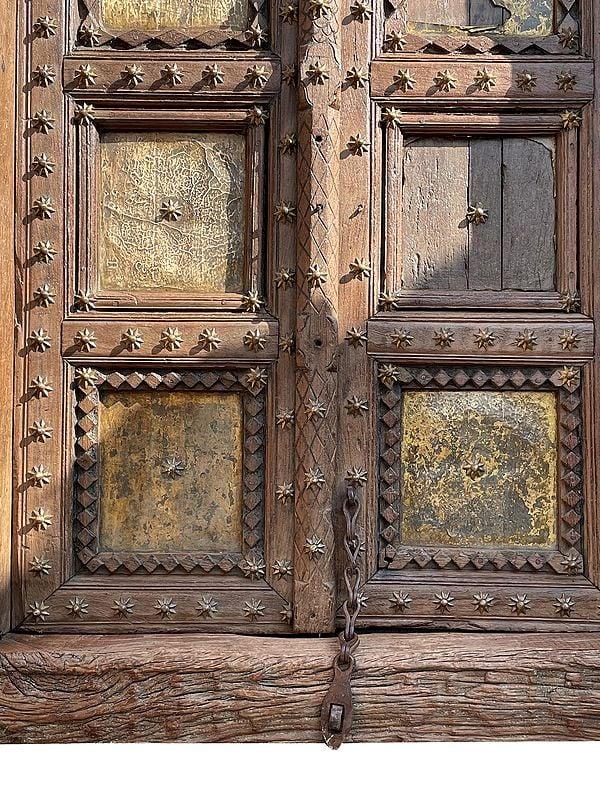 Exotic India 103" Large Wood Front Door | Jodhpuri Wood Door 
