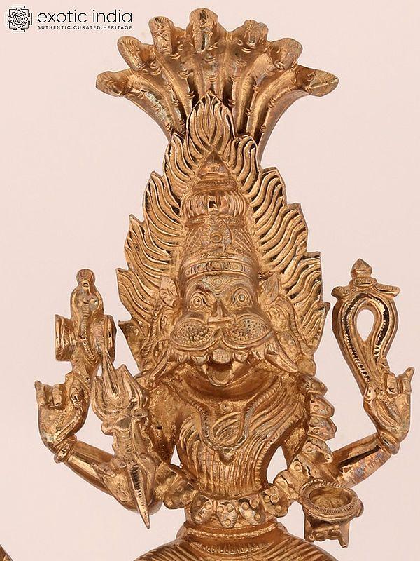 Exotic India 11'' Goddess Pratyangira (Durga Avatar) | Bronze Statue 
