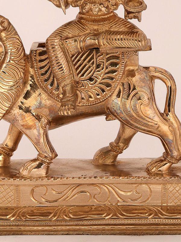 Exotic India 11'' Goddess Pratyangira (Durga Avatar) | Bronze Statue 