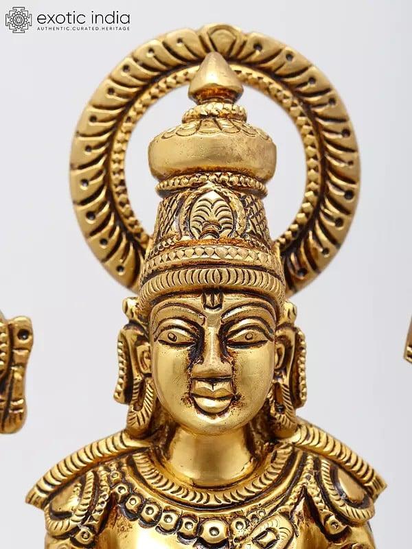 Exotic India 12" Dashavatara Of Lord Vishnu | Set Of Ten | Brass Statues 