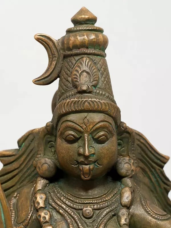 Exotic India 12" Goddess Kali Standing On Lord Shiva | Madhuchista Vidhana (Lost-Wax) | Panchaloha Bronze From Swamimalai 