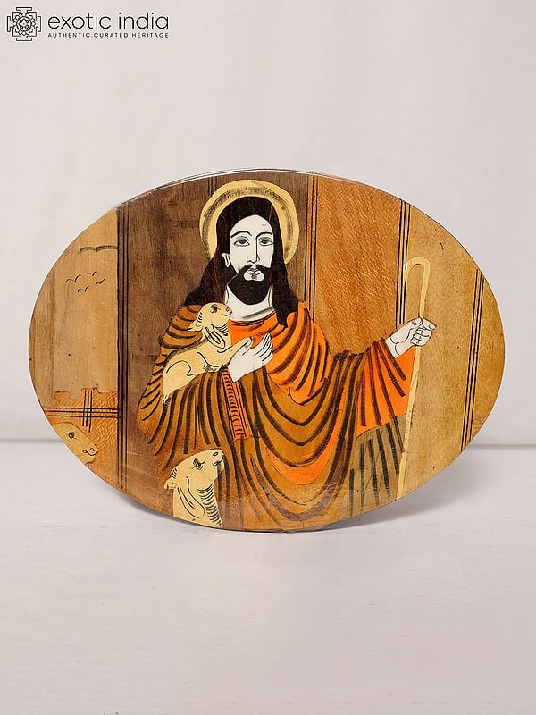 exotic india 12" Lamb Lap Of The Jesus | Rosewood Panel With Inlay Work 
