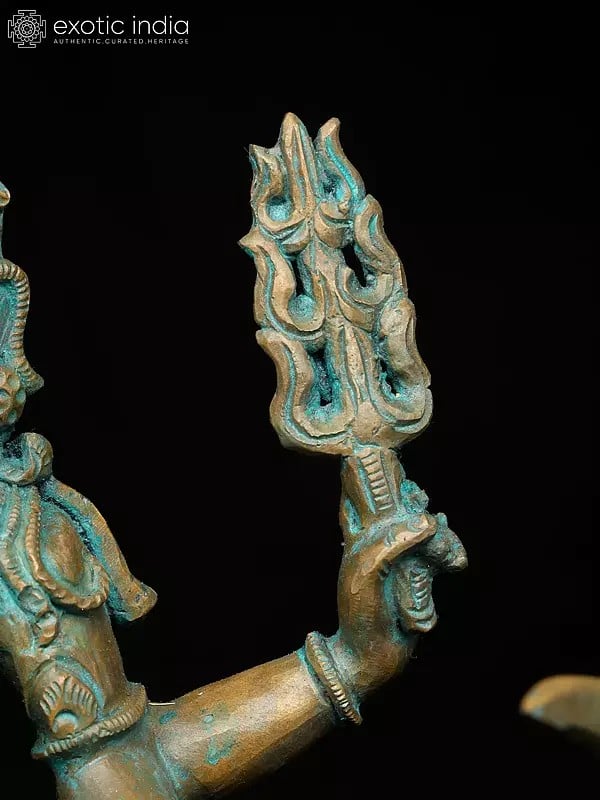 Exotic India 12" Mahavidya Goddess Baglamukhi | Madhuchista Vidhana (Lost-Wax) | Panchaloha Bronze From Swamimalai 