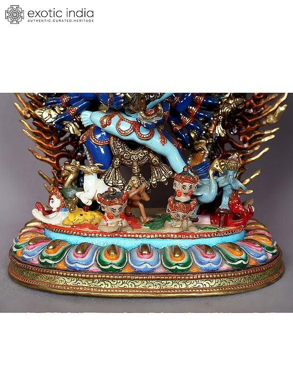 Exotic India 12" Megh Sambara Copper Statue From Nepal 