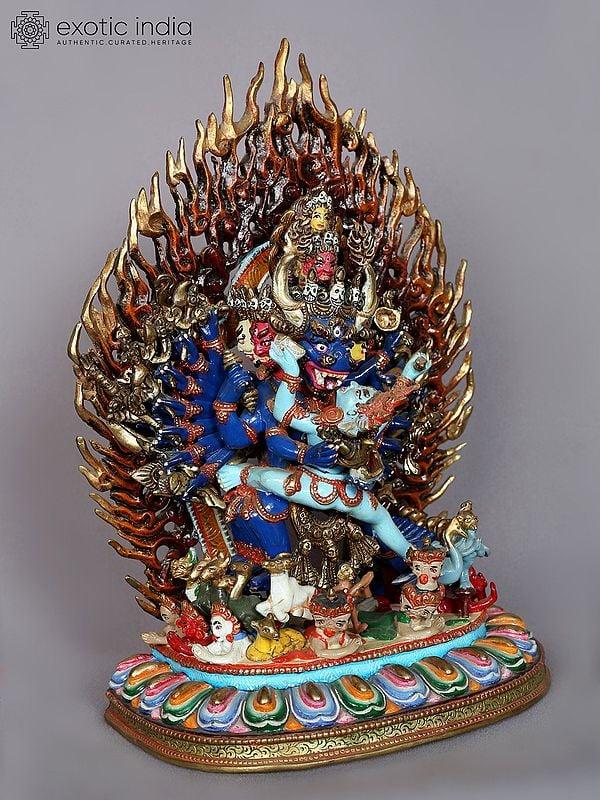 Exotic India 12" Megh Sambara Copper Statue From Nepal 
