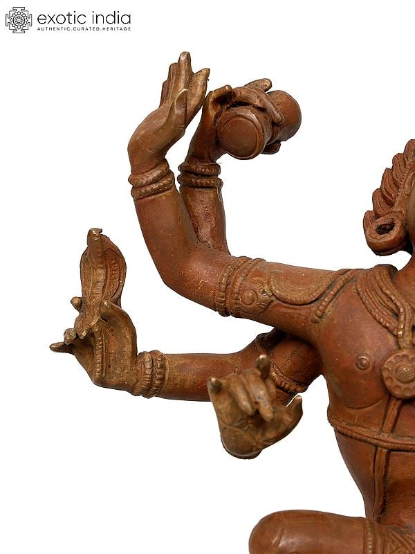 Exotic India 12" Shiva Gaja Samhara Murthy | Bronze Statue 