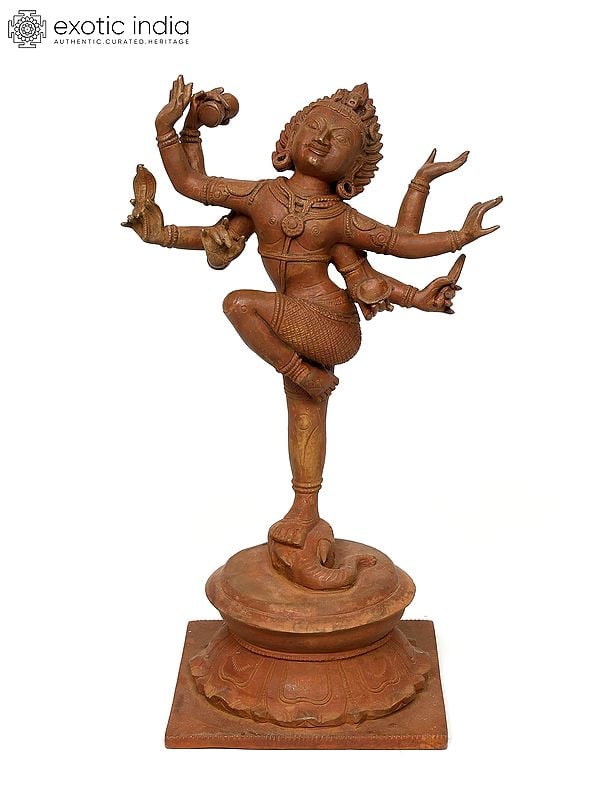 exotic india 12" Shiva Gaja Samhara Murthy | Bronze Statue 