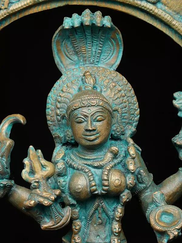 Exotic India 13" Goddess Kali | Madhuchista Vidhana (Lost-Wax) | Panchaloha Bronze From Swamimalai 