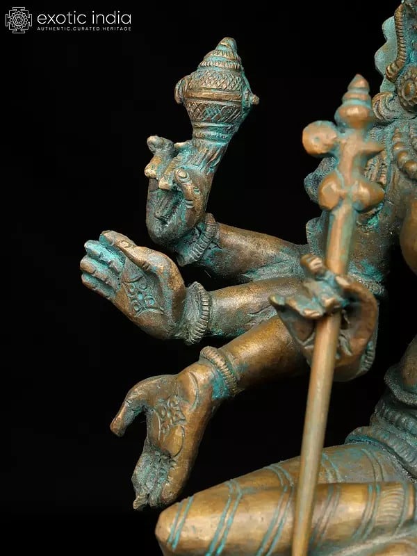 Exotic India 13" Goddess Rajarajeshvari (Tripura Sundari) | Madhuchista Vidhana (Lost-Wax) | Panchaloha Bronze From Swamimalai 
