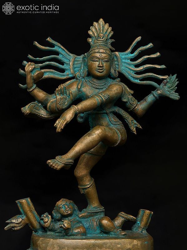 Exotic India 13'' Thiruvalangadu Nataraja Panchaloha Bronze Statue From Swamimalai | Madhuchista Vidhana (Lost-Wax) 