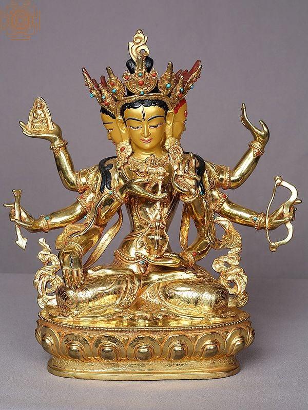 exotic india 13" Tibetan Namagyalma Statue From Nepal 