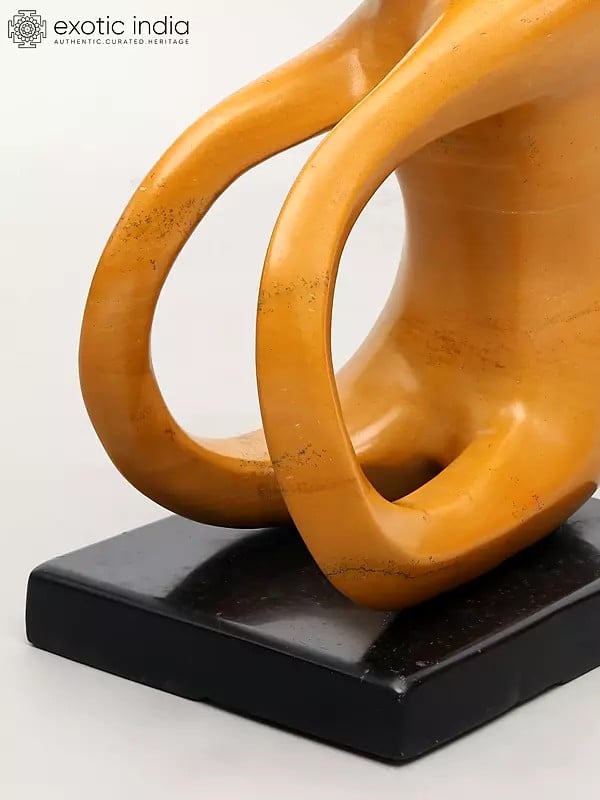 Exotic India 14" Abstract Yoga Figure | Modern Art Sculpture | Home Decor