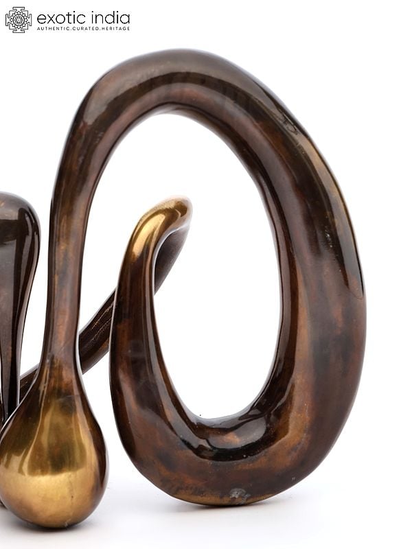 Exotic India 14" Decorative Modern Art Statue In Brass 