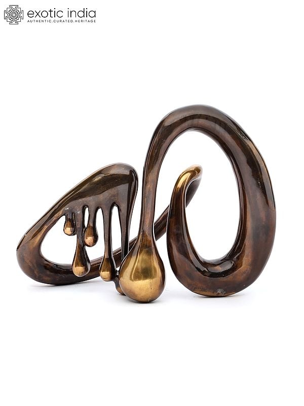 exotic india 14" Decorative Modern Art Statue in Brass 