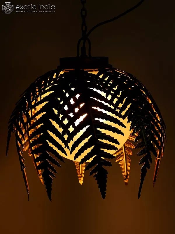 Exotic India 15" Designer Ceiling Hanging Lamp | Home Decor 