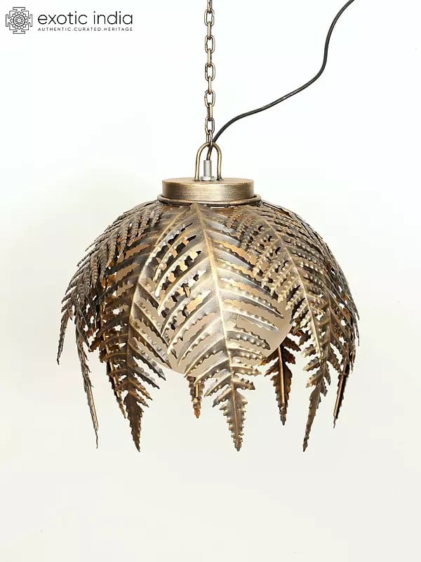 Exotic India 15" Designer Ceiling Hanging Lamp | Home Decor 