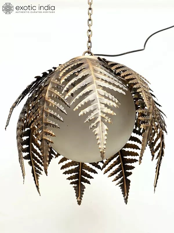Exotic India 15" Designer Ceiling Hanging Lamp | Home Decor 