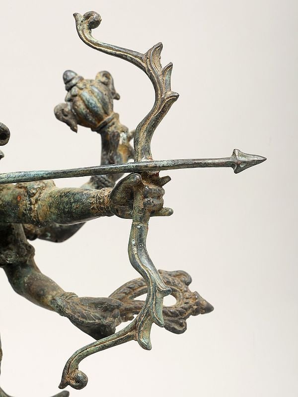 Exotic India 15" Lord Ganesha The Archer | Balinese Brass Statue 