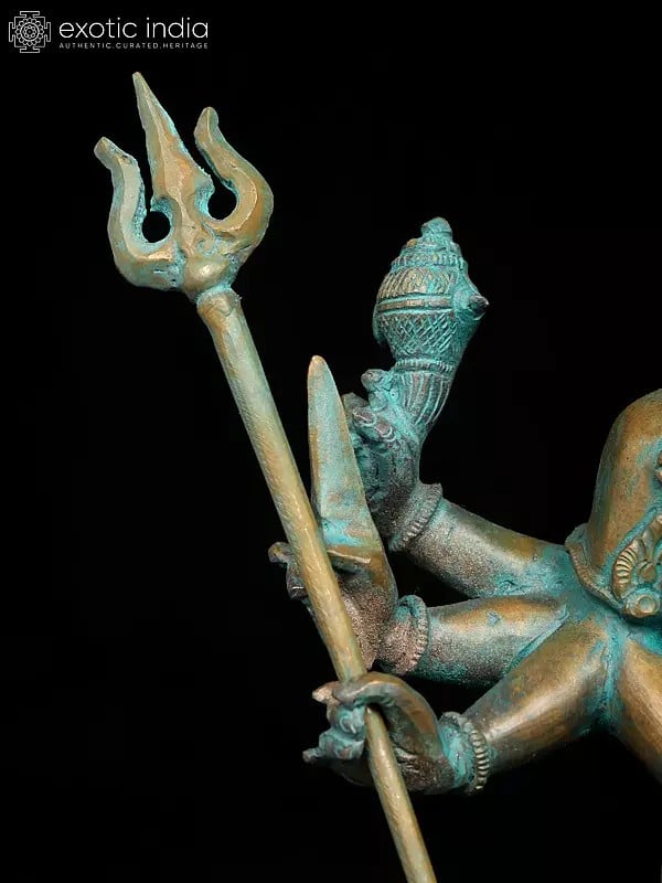 Exotic India 15" South Indian Goddess Periyachi/Pechiamman | Madhuchista Vidhana (Lost-Wax) | Panchaloha Bronze From Swamimalai 