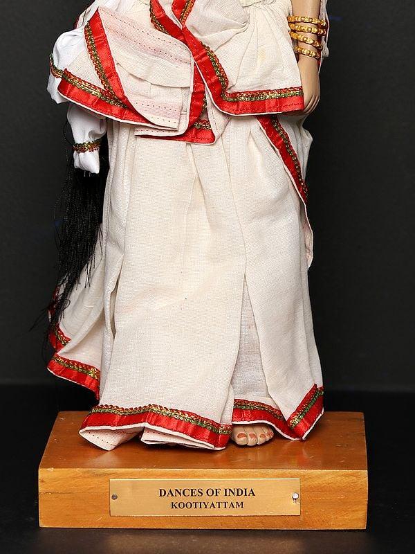 Exotic India 17" Koodiyattam - Indian Traditional Dance From Kerala | Traditional Handmade Doll 