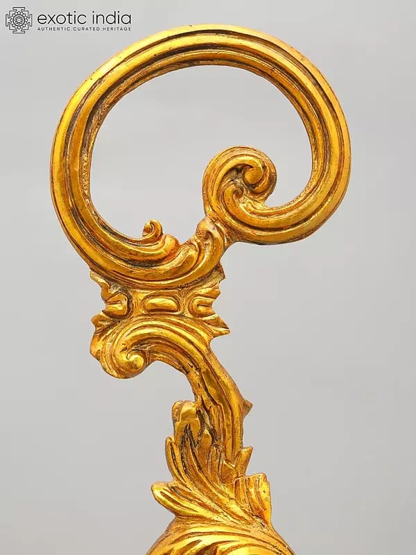 Exotic India 18" Brass Cherub Angel Door Stop | Home Decor 