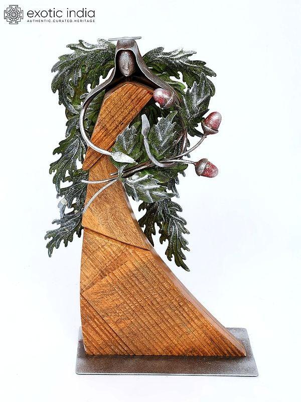 exotic india 18" Decorative Angel with Bouquet | Home Decor 