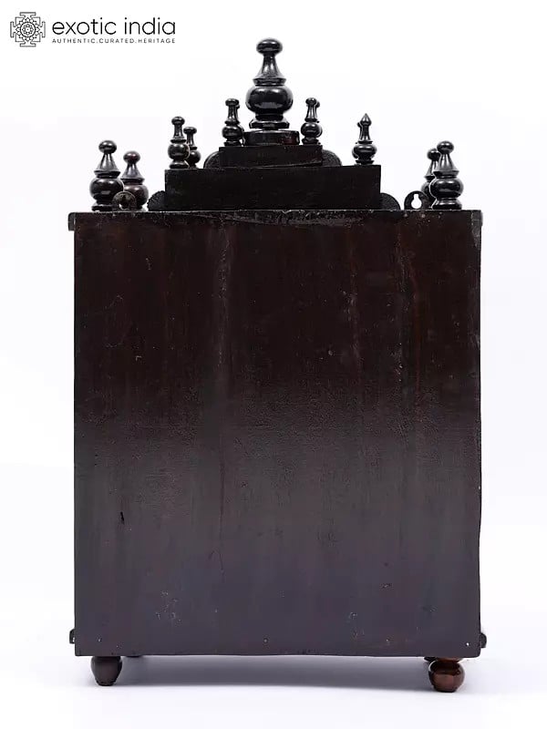 Exotic India 18" Wooden Temple For Home | Wall Hanging
