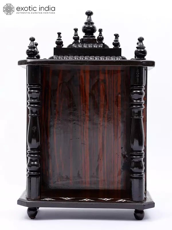 exotic india 18" Wooden Temple for Home | Wall Hanging 