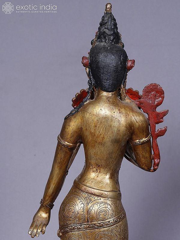 Exotic India 19" Crystal Standing Lord Lokeshvara Statue From Nepal | Handmade 