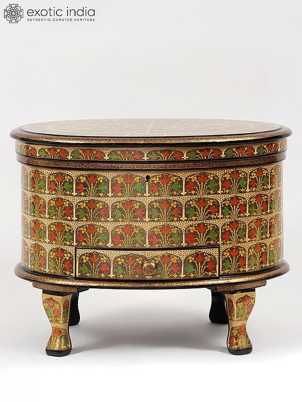 Exotic India 19" Decorative Hand-Painted Jewelry Box | From Kashmir 