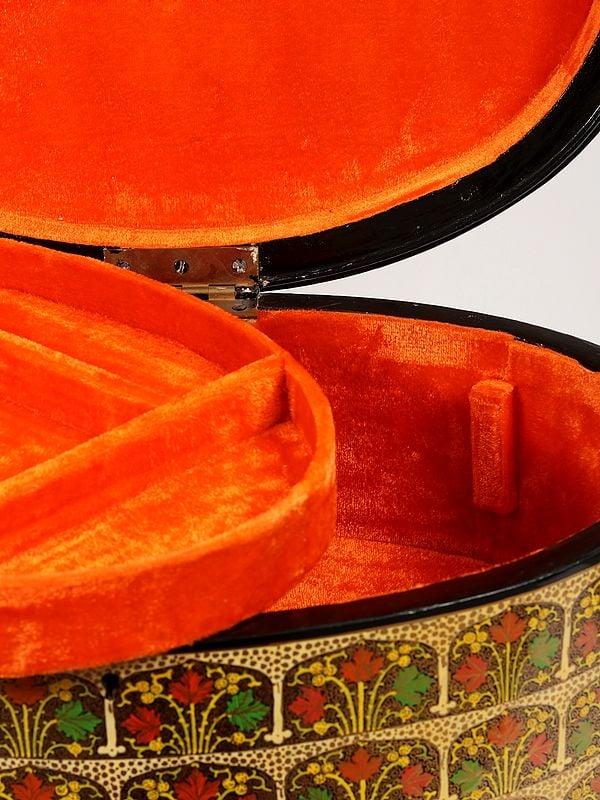 Exotic India 19" Decorative Hand-Painted Jewelry Box | From Kashmir 