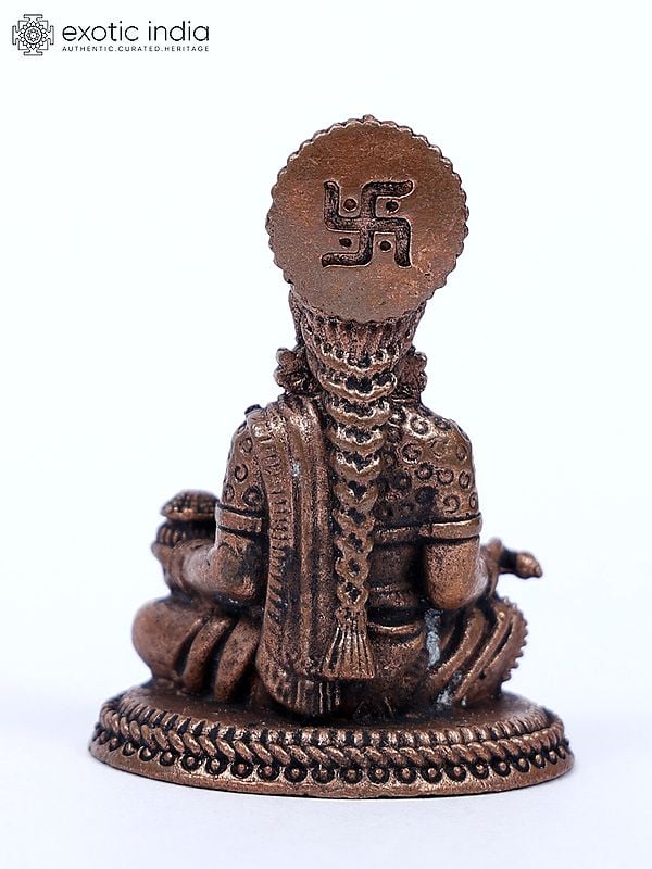 Exotic India 2" Small Goddess Annapurna Copper Statue 