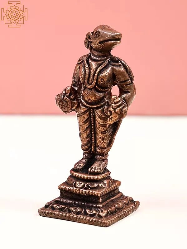 Exotic India 2" Small Varaha Avatar Of Lord Vishnu | Handmade 