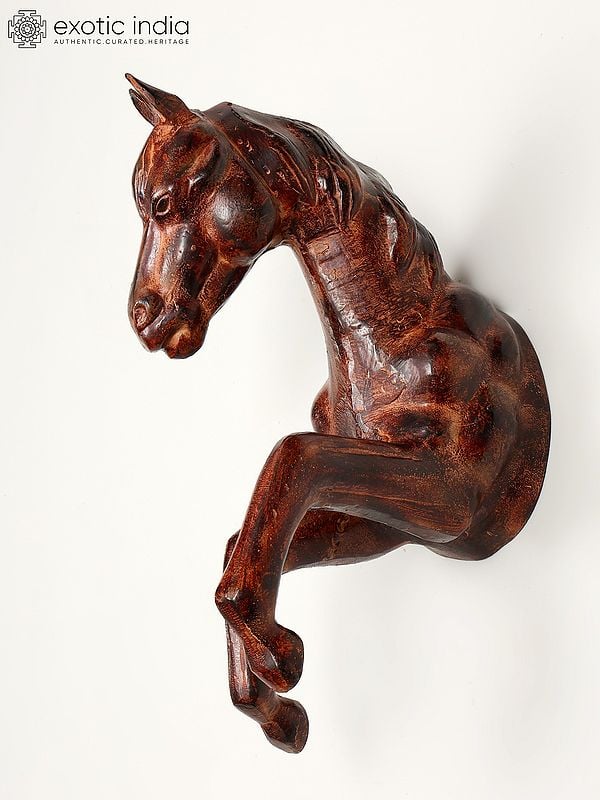 exotic india 20" Brass Wall Hanging Horse Statue | Home Decor 