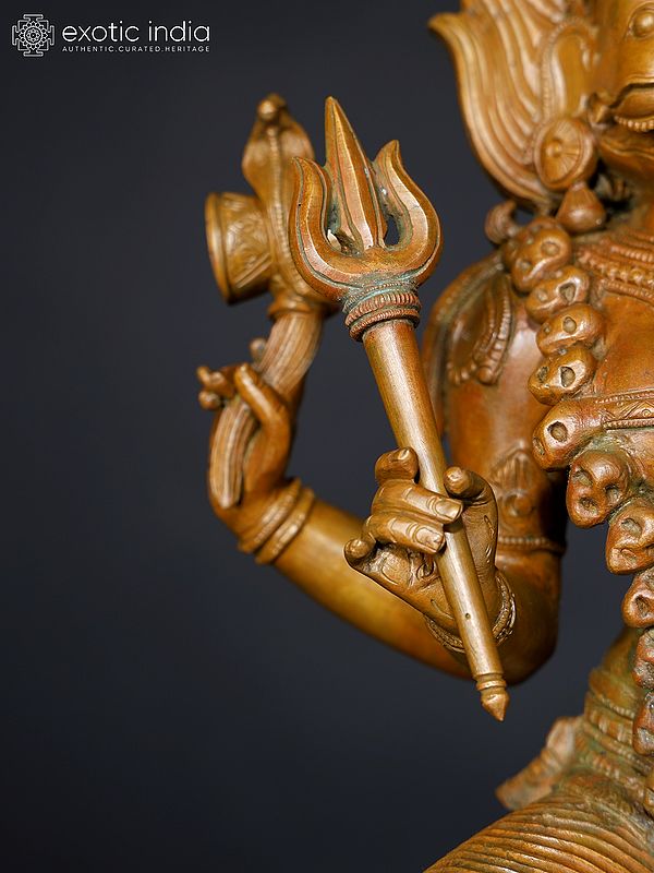 Exotic India 20" Superfine Goddess Pratyangira (Atharvana Bhadrakali) | Artisans Bronze Statue 