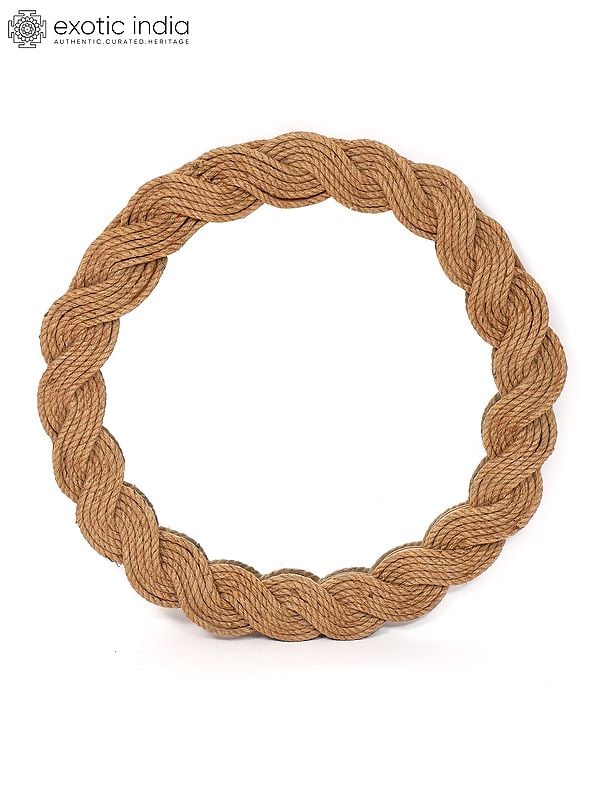 exotic india 22" Rope Framed Designer Mirror | Wall Hanging
