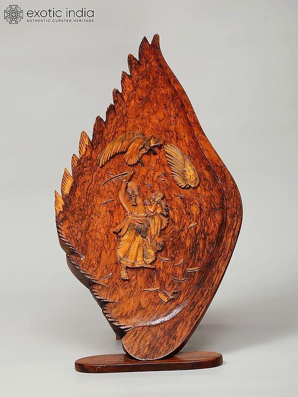 exotic india 23" Ravana Carrying off Sita and Opposed by Jatayu | Table Piece 
