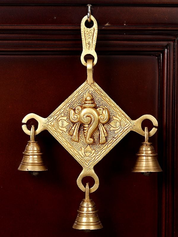 Exotic India 23" Tirupati Balaji (Venkateshvara) Bust In Brass | Wooden Wall Hanging Frame 