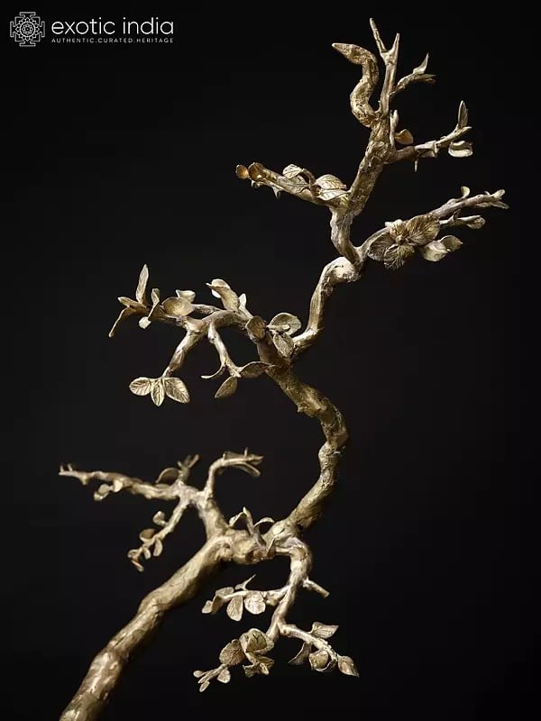 Exotic India 23" Tree On Tortoise | Modern Art Decorative Showpiece 