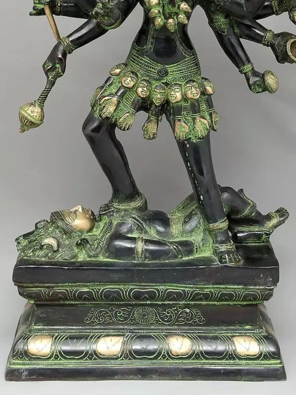 Exotic India 24" Ashtabhujadhari Kali In Her Iconic Posture 