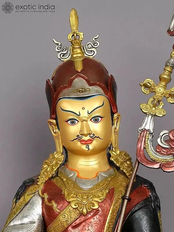 Exotic India 24" Guru Padmasambhava Copper Statue From Nepal 