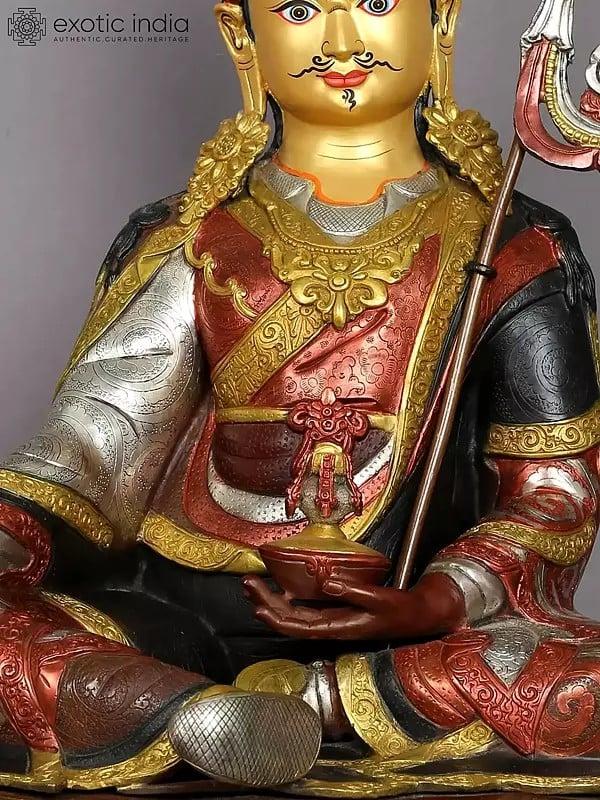 Exotic India 24" Guru Padmasambhava Copper Statue From Nepal 