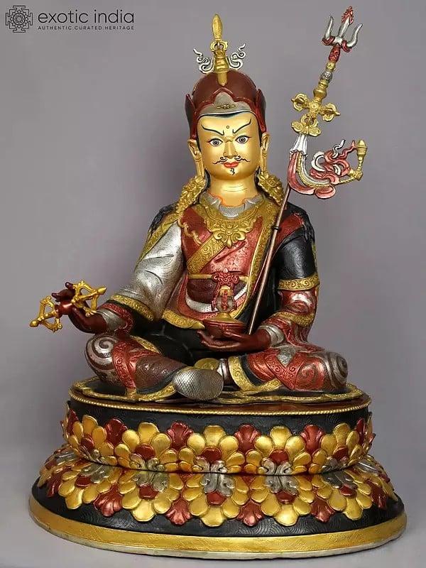 exotic india 24" Guru Padmasambhava Copper Statue from Nepal 