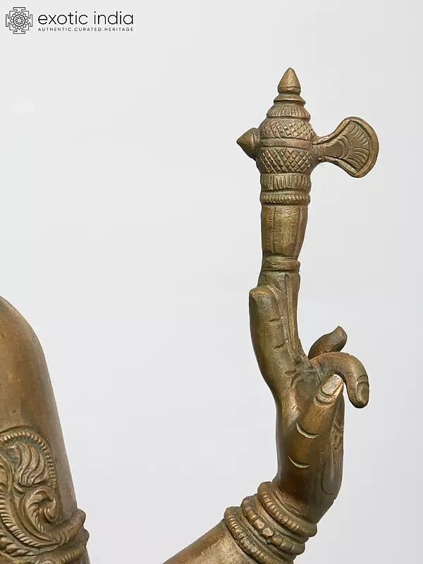 Exotic India 24" Lord Shiva As Pashupatinath | Madhuchista Vidhana (Lost-Wax) | Panchaloha Bronze From Swamimalai 