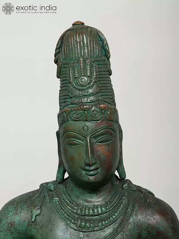 Exotic India 24" Lord Shiva As Pashupatinath | Madhuchista Vidhana (Lost-Wax) | Panchaloha Bronze From Swamimalai 