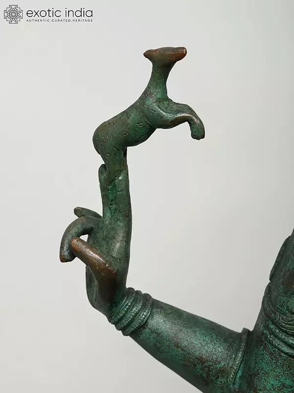 Exotic India 24" Lord Shiva As Pashupatinath | Madhuchista Vidhana (Lost-Wax) | Panchaloha Bronze From Swamimalai 