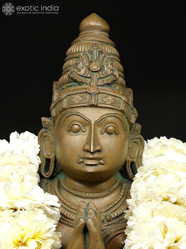 Exotic India 25" Standing Garuda And Hanuman | Set Of 2 | Madhuchista Vidhana (Lost-Wax) | Panchaloha Bronze From Swamimalai 